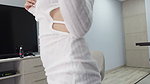 He fucks his cousin’s ass friend ! While she is not there, she decides to fuck her in a tight dress