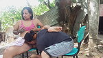 Having fun with our pussies outdoors