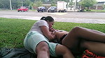 having fun in the park