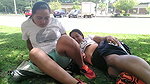 having fun in the park
