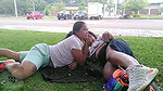 having fun in the park