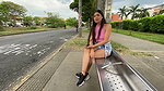 Girl gets led to an apartment by a guy on the street