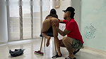 Girl asks for help from a repairman and ends up failing her