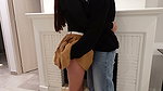 Fucking sneakily in the bathroom of the party with beautiful busty almost caught us