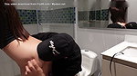 Fucking sneakily in the bathroom of the party with beautiful busty almost caught us