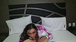 Friend stays home in sexy pajamas and goes to my room at night