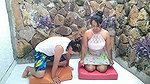 de-stressing by doing yoga and pleasuring my pussy