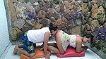 de-stressing by doing yoga and pleasuring my pussy