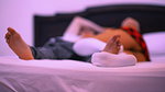 Daring secretary has hardcore sex in hotel room with colleague, getting fucked in different positions and getting spanked