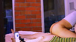 Cute stepdad and stepsister’s friend in the city apartment