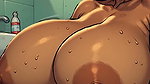 Sexy Nude Women in Bathroom 3D