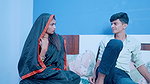 Naughty slim sexy Bhabhi seduce by her devar in the bedroom