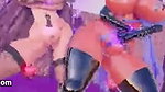 Girls nude dance. 3d animation