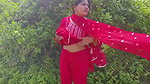 Beautiful Bengali girl boobs show in outdoor with her boyfriend