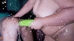 Girl friend fucked her boy friends by Big cucumber