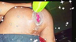 Girl friend fucked her boy friends by Big cucumber