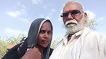 Indian Old Man Enjoying With 2 Aunty Outdoor 4