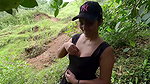 I walk around the farm and fuck my girlfriend the ass