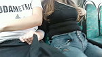 I touch the dick of an unknown man on the bus. IN PUBLIC