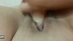 I masturbate my wife with a giant dildo and she comes very hard