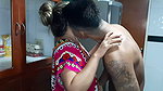 I love how stepsister sucks my cock in the kitchen