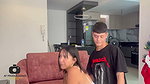I help my sexy MILF stepmom with her aerobics classes and we end up fucking really rich and hard
