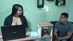 I give my stepsister a delicious oral in her office