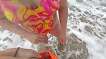 I find a lonely girl on the beach and she sucks my cock
