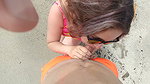 I find a lonely girl on the beach and she sucks my cock