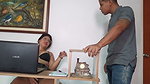 I discover my stepsister is masturbating in her office