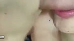 I cum on the unfaithful chubby’s huge tits