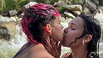 I’M COMING! How good it feels to have my fingers wet with my girlfriend’s cum in the river