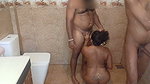 Wife Gets Fucked in the Bathroom with Husband and Friend