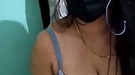 Hot Desi MILF Doing Live Show Boobs Pressing