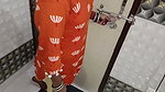 Hot Desi Messy Blowjob & Standing Dogy Style Sex Orange Dress