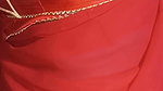 My bald stepbrother wants to fuck me in red saree