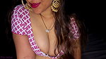 Hot desi sexy bhabi big tits oily boobs press sexy saree nose ring hot seduce sex fuck