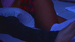 Medical student lies down with his partner in the laboratory