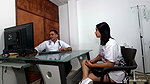 Medical consultation ends in anal sex