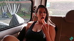 Masturbating My Pussy with a Carrot Inside a Car