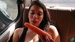 Masturbating My Pussy with a Carrot Inside a Car