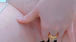 masturbating her pussy, releasing juices like a fountain