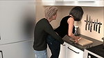 Lust And Life Cap 24 – Fucking With A Huge Ass MILF In The Kitchen