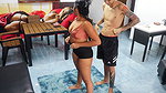 LITTLE STEPSISTER INDIAN ASKS FOR HELP TO EXERCISE HER STEPBROTHER HELPS HER