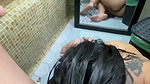 Lesbian girl walks into the bathroom and sucks me