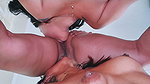 Lesbian Explosive Trio – Kitty DJ and Jenifer Play squirt me non-stop 😈