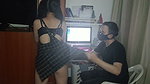 Laura fucks a fellow student . when she goes to perform they finish fucking ! the sexy Laura gets against the wall to fuck her