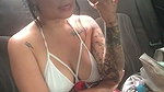 Latin slut calls her husband when he is masturbating in uber