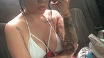 Latin slut calls her husband when he is masturbating in uber
