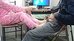 Kinky stepsister offers foot massages, ends up sucking and riding cock until milking it